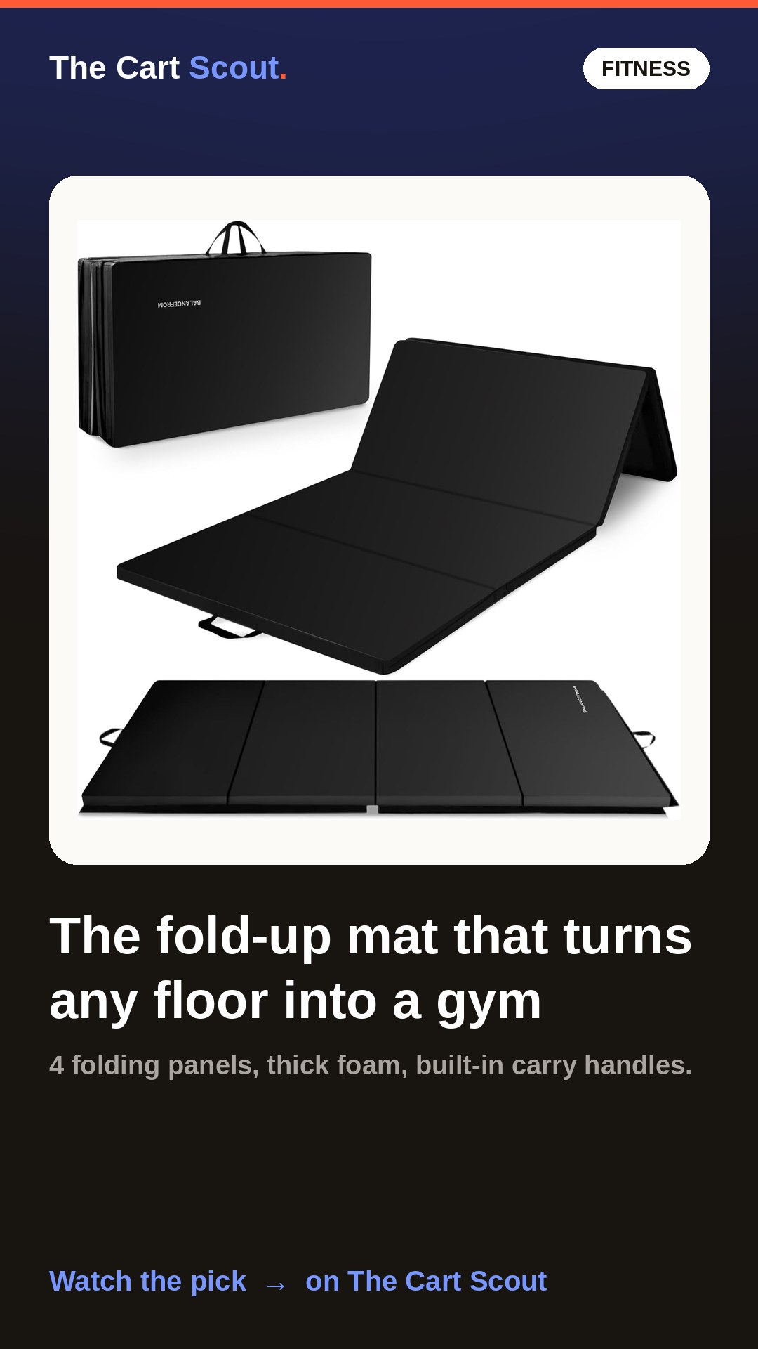BalanceFrom Folding Exercise Mat