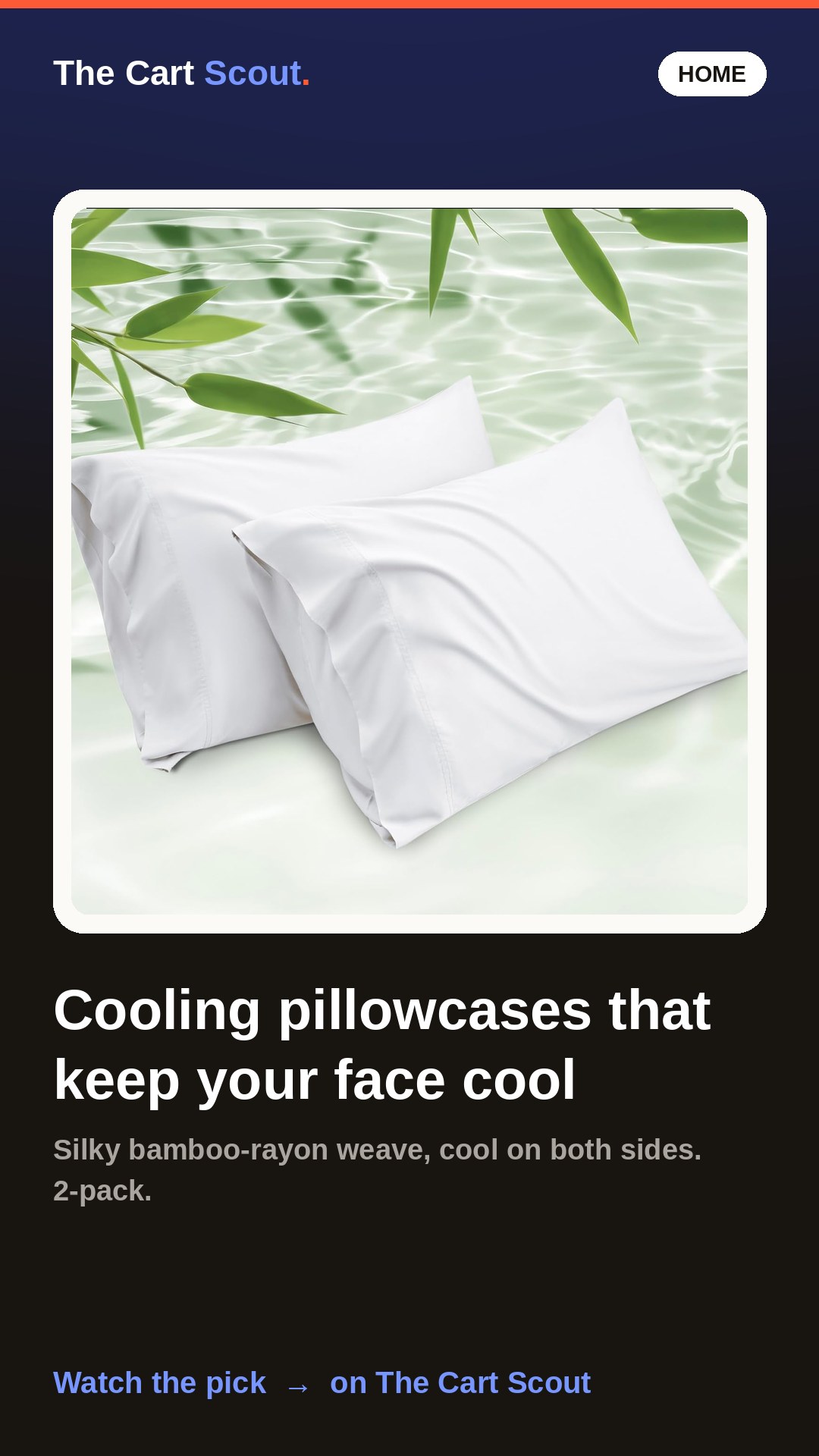 Cooling Bamboo Pillowcases (2 Pack)