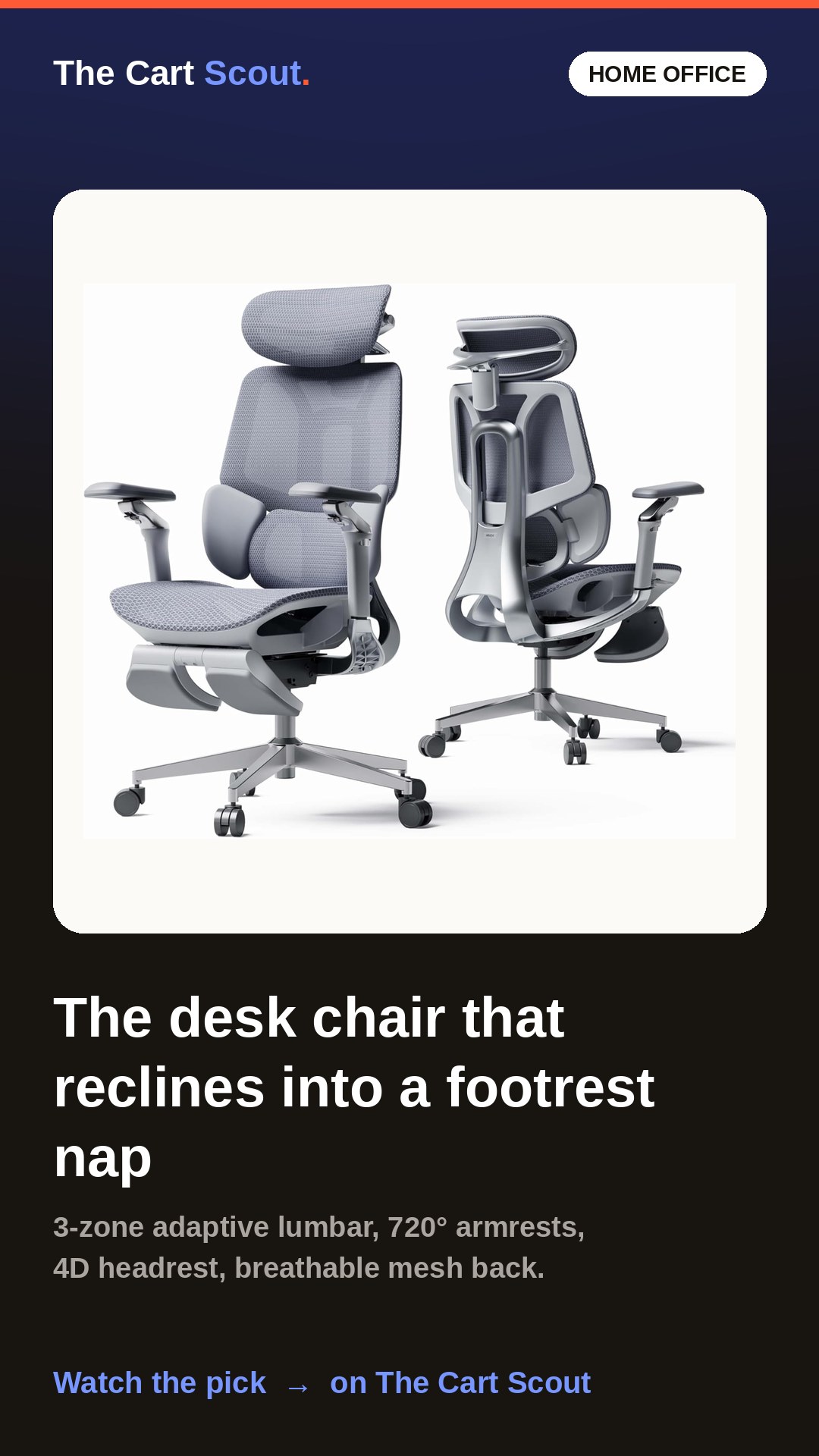 HEADA Ergonomic Office Chair with Footrest