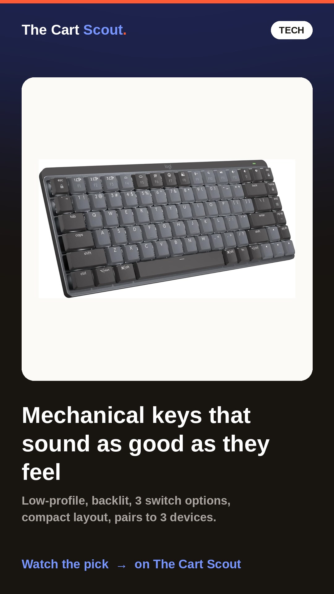 Logitech MX Mechanical Mini Wireless Keyboard