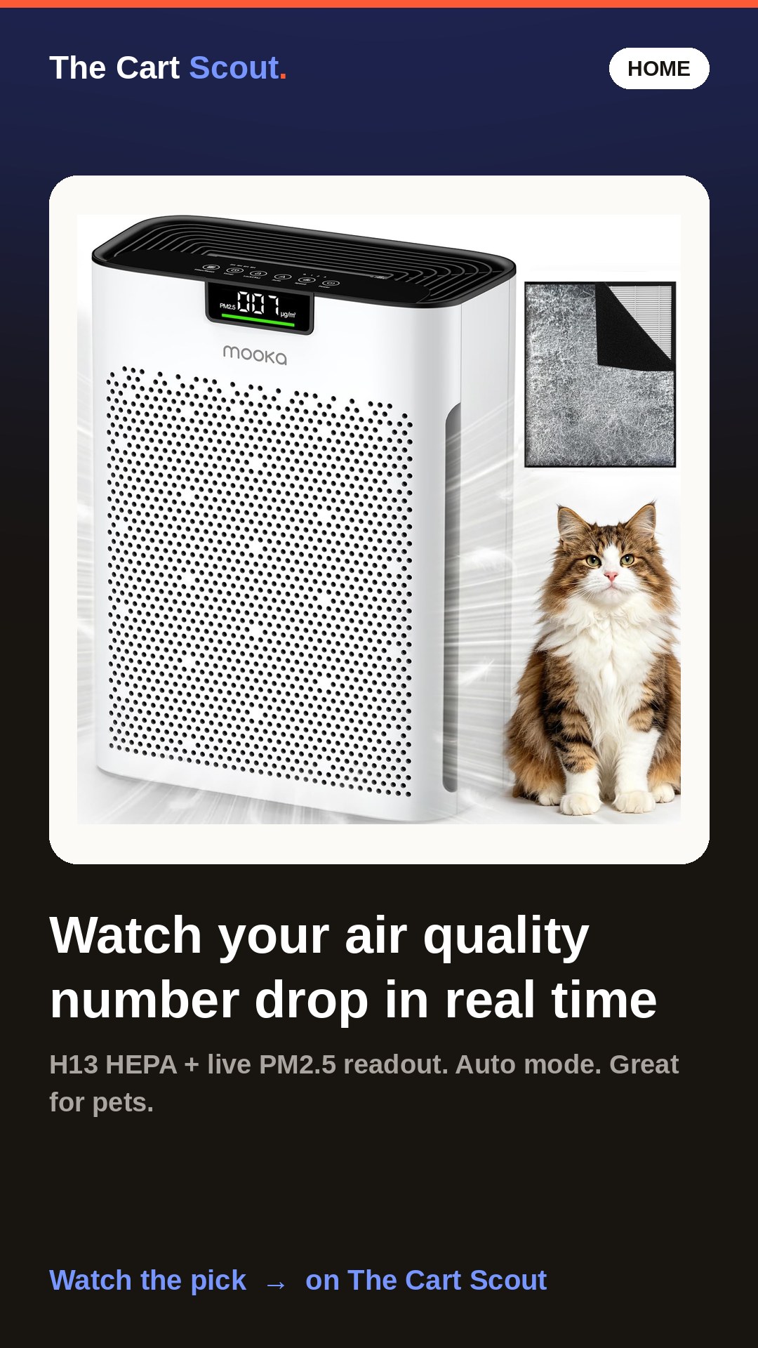 MOOKA Air Purifier (H13 HEPA)