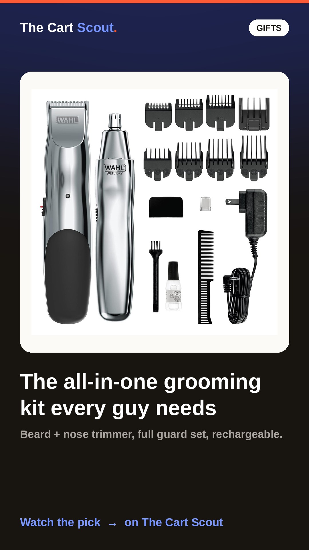 Wahl Beard & Nose Trimmer Grooming Kit